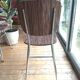 4 chaises en formica vintage marron effet bois
