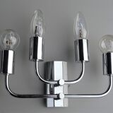 Chrome metal torch lamp 1970