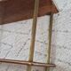 1950s wood and brass wall shelf