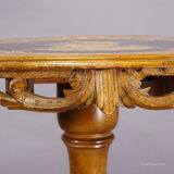 Edelweiss marquetry side table Brienz Switzerland 1900