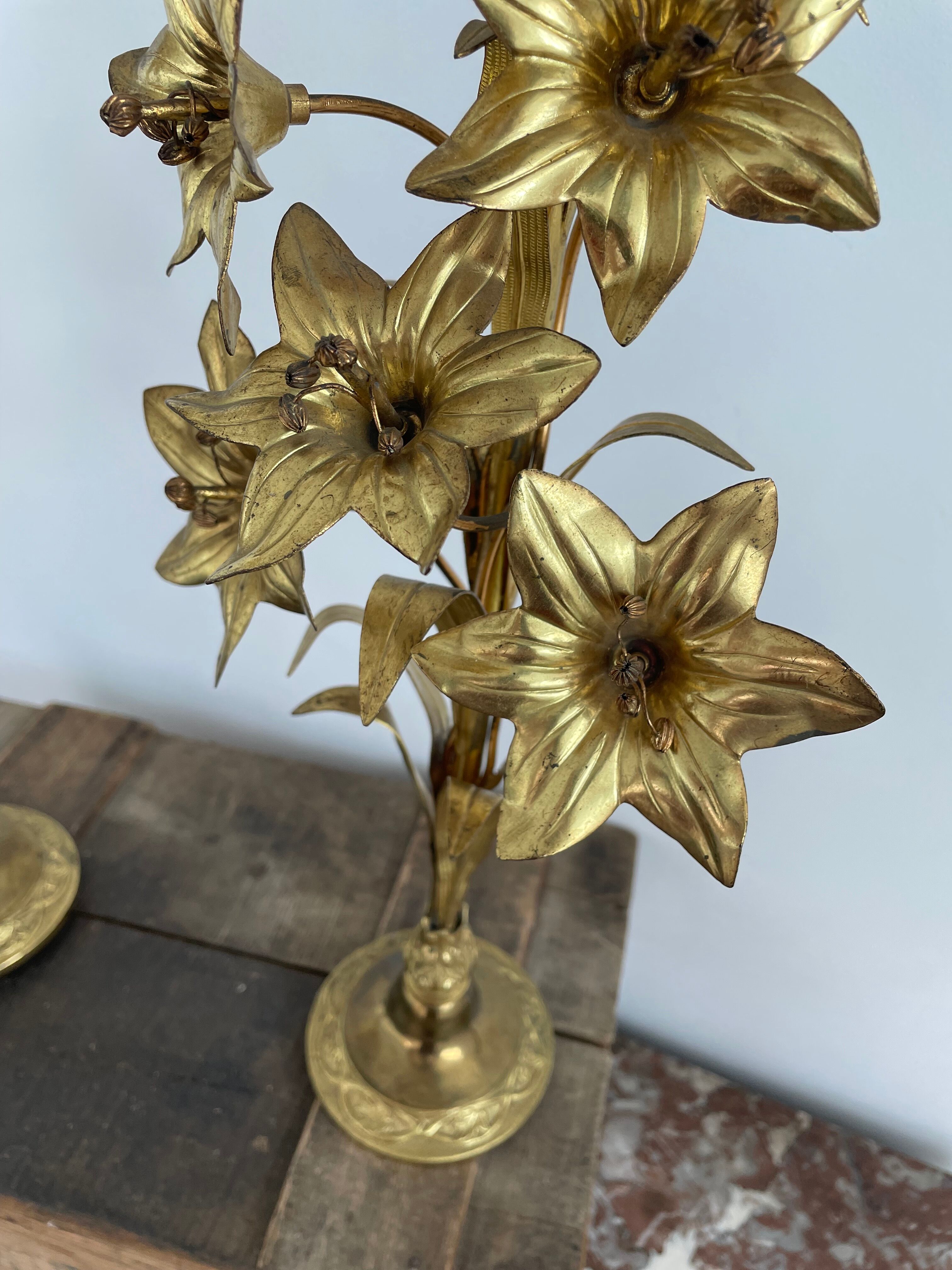 Decorative elements - brass and bronze with décor - fleurs-de-lys - France