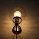 Wall lights with blown glass globes.