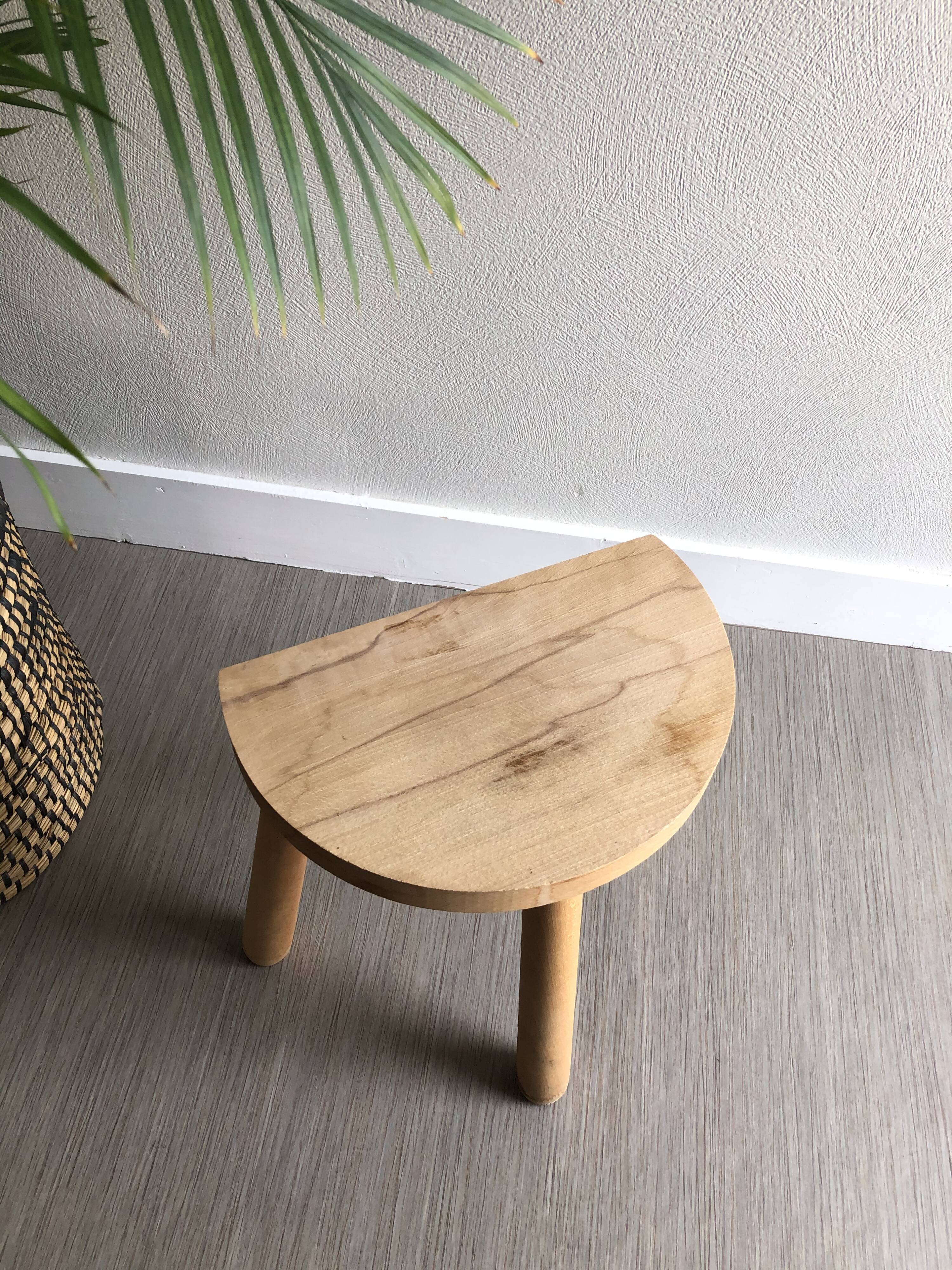 Wooden tripod stool