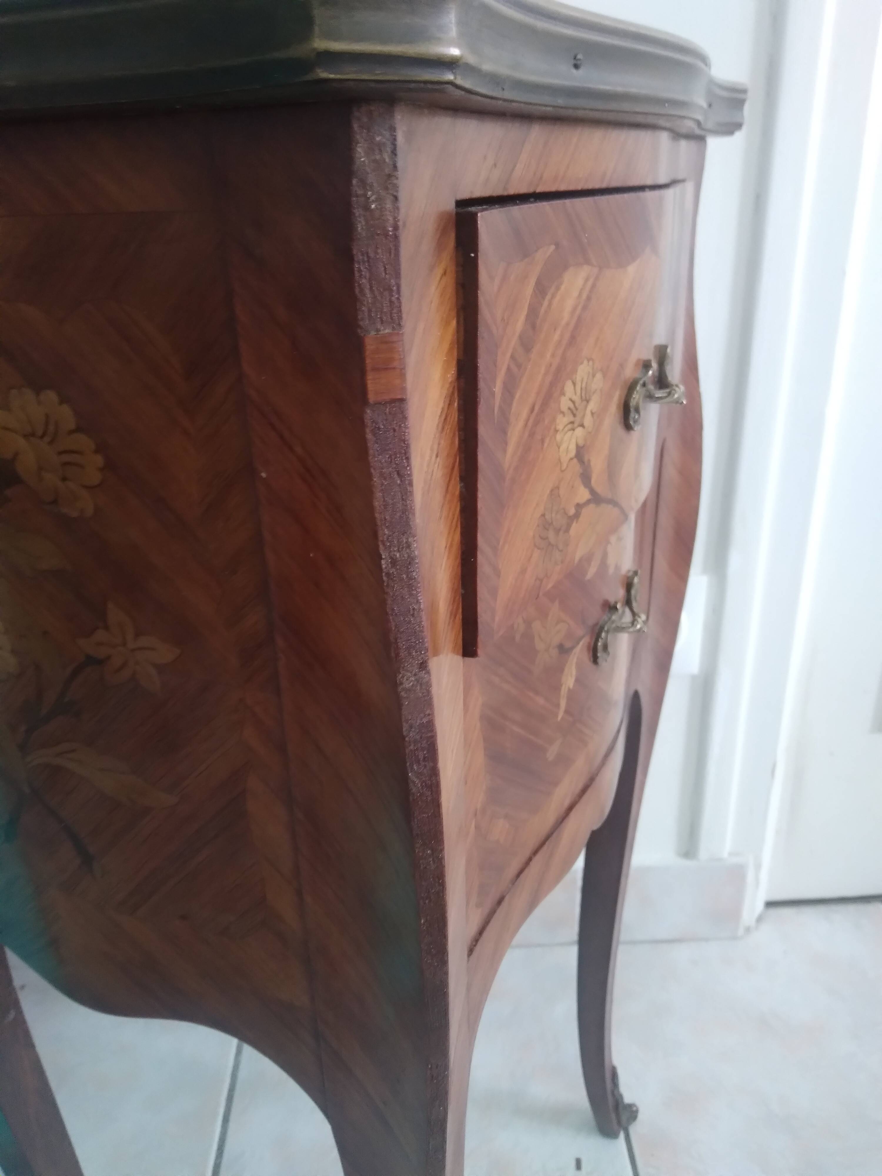 Louis XV marquetry bedside table