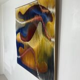 Textile sculpture-painting: The Dance of Colors
