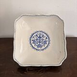 Old Dish Basket Vegetable Dish Earthenware Gien Rouen Renaissance Blue Model