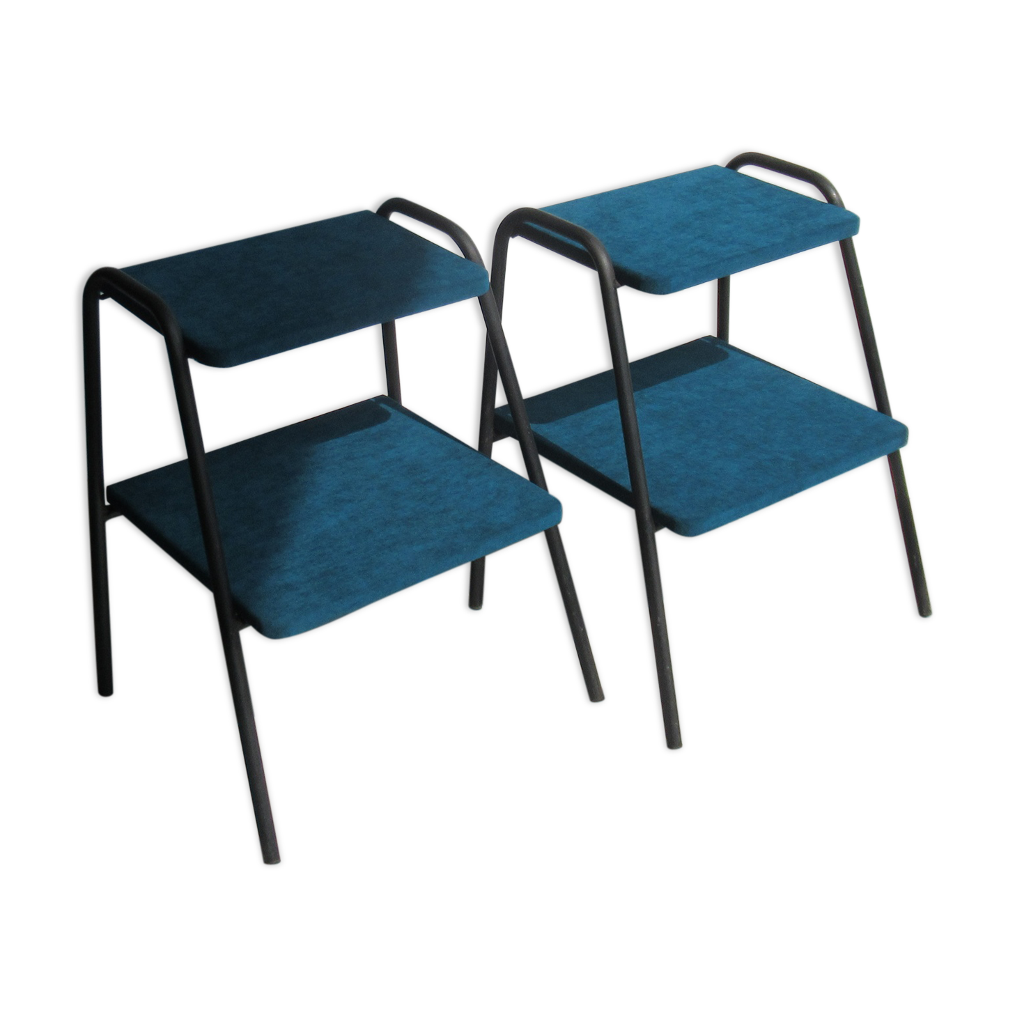 Pair of side tables Pierre Guariche for Meurop 1950