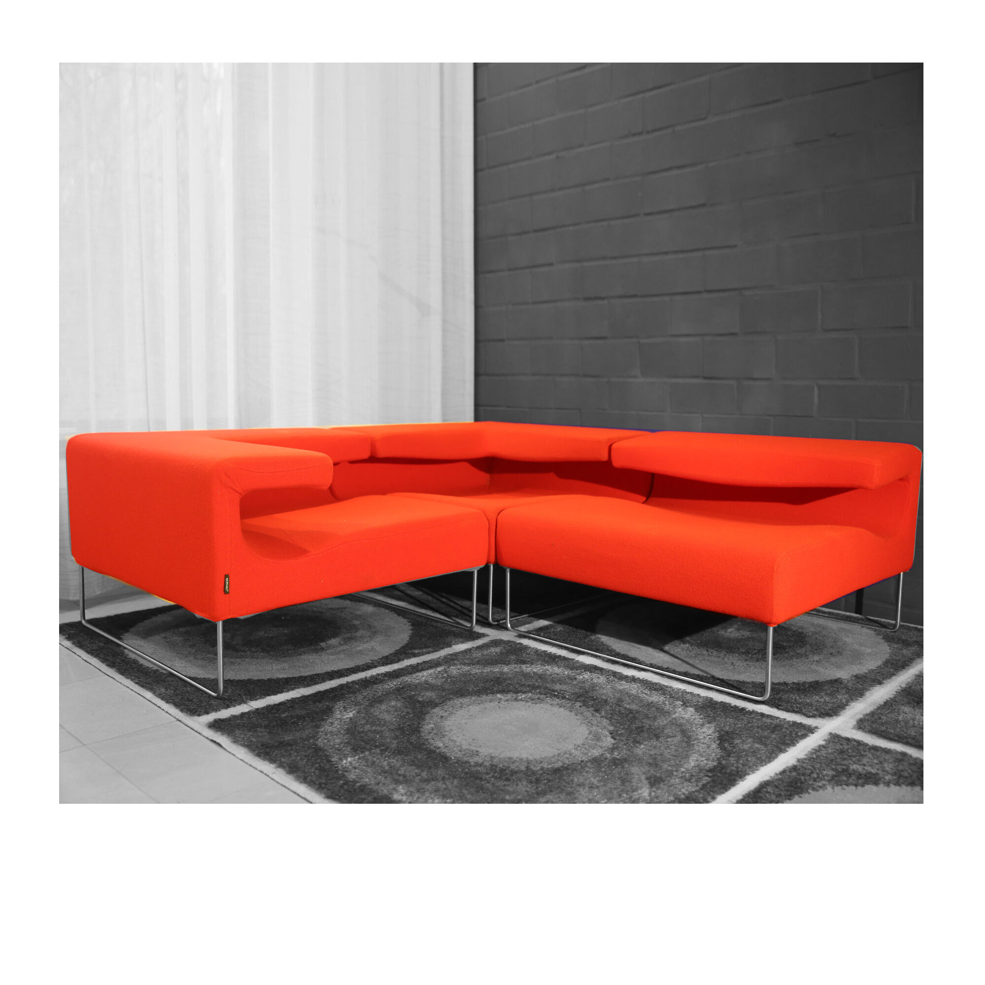 Red Lowseat Couch By Patricia Urquiola for Moroso