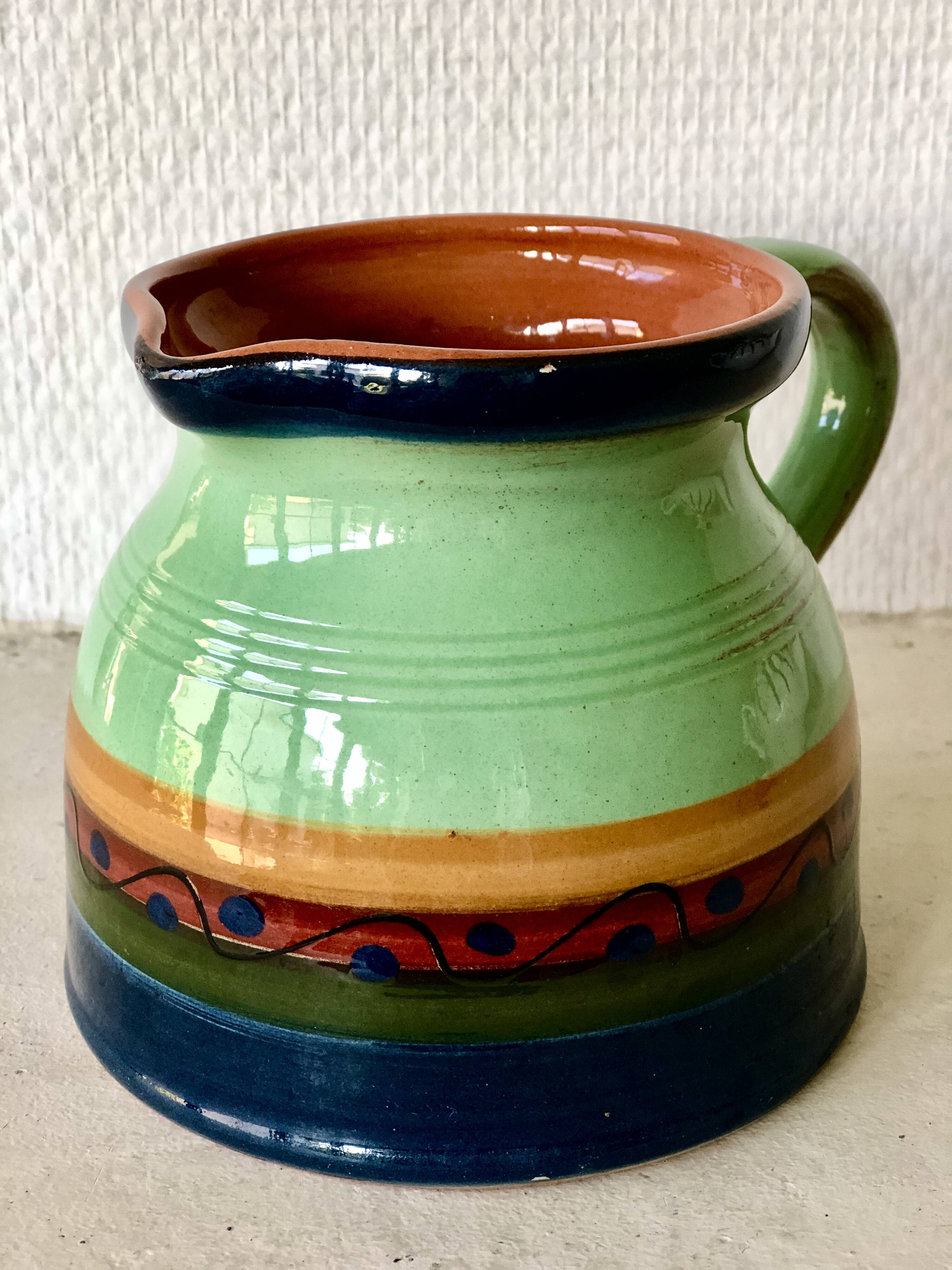 Artisanal terracotta pitcher/pottery