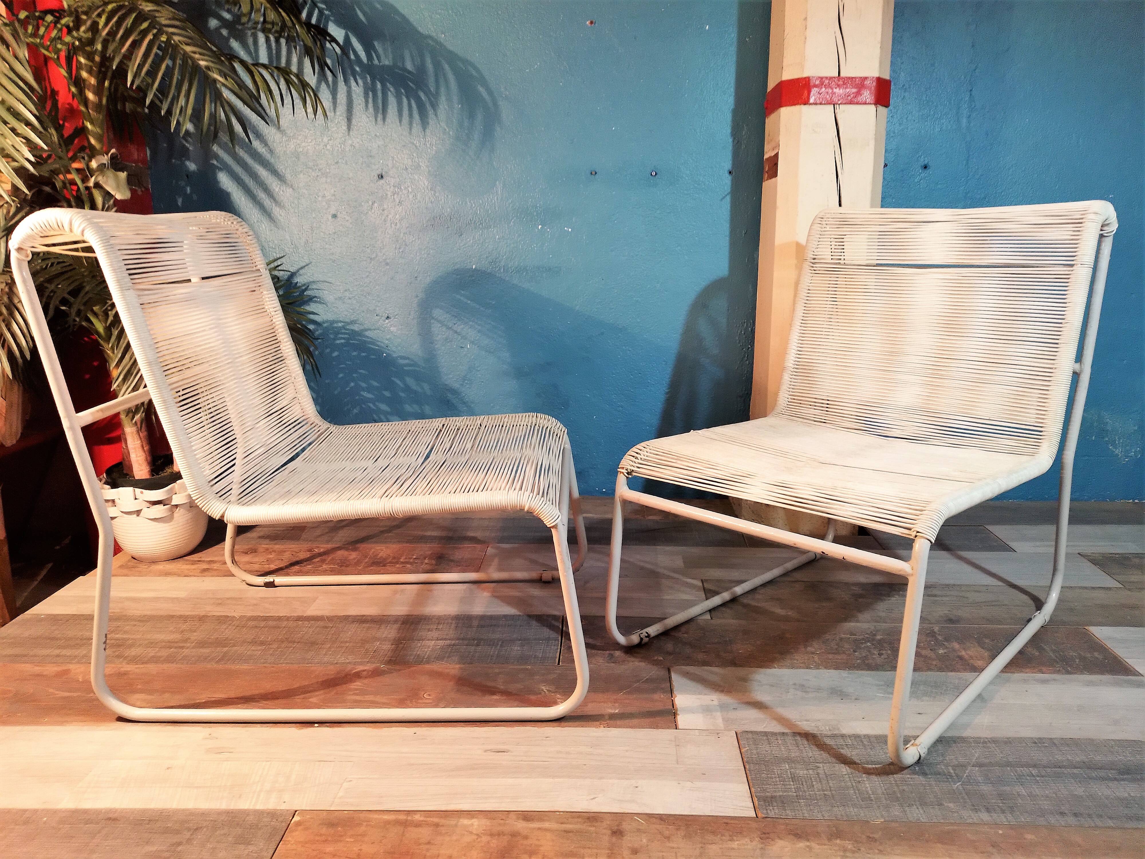 Armchairs scoubidou 1980s