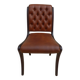 Chaise chic de style  Chesterfield Vintage à ossature bois et simili cuir