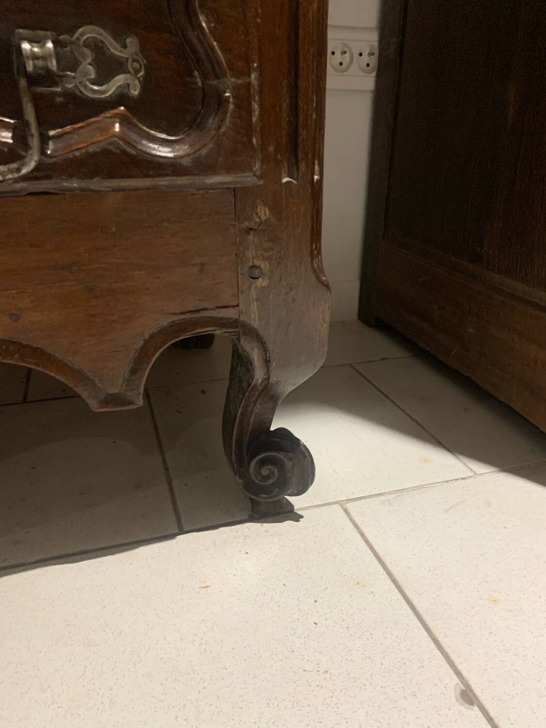 Antique Lorraine Wardrobe, 18th Century, Rustic Oak