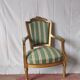 Fauteuil à la reine style Louis XVl bois doré XlXe siècle