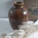Brown vase signed Barotte