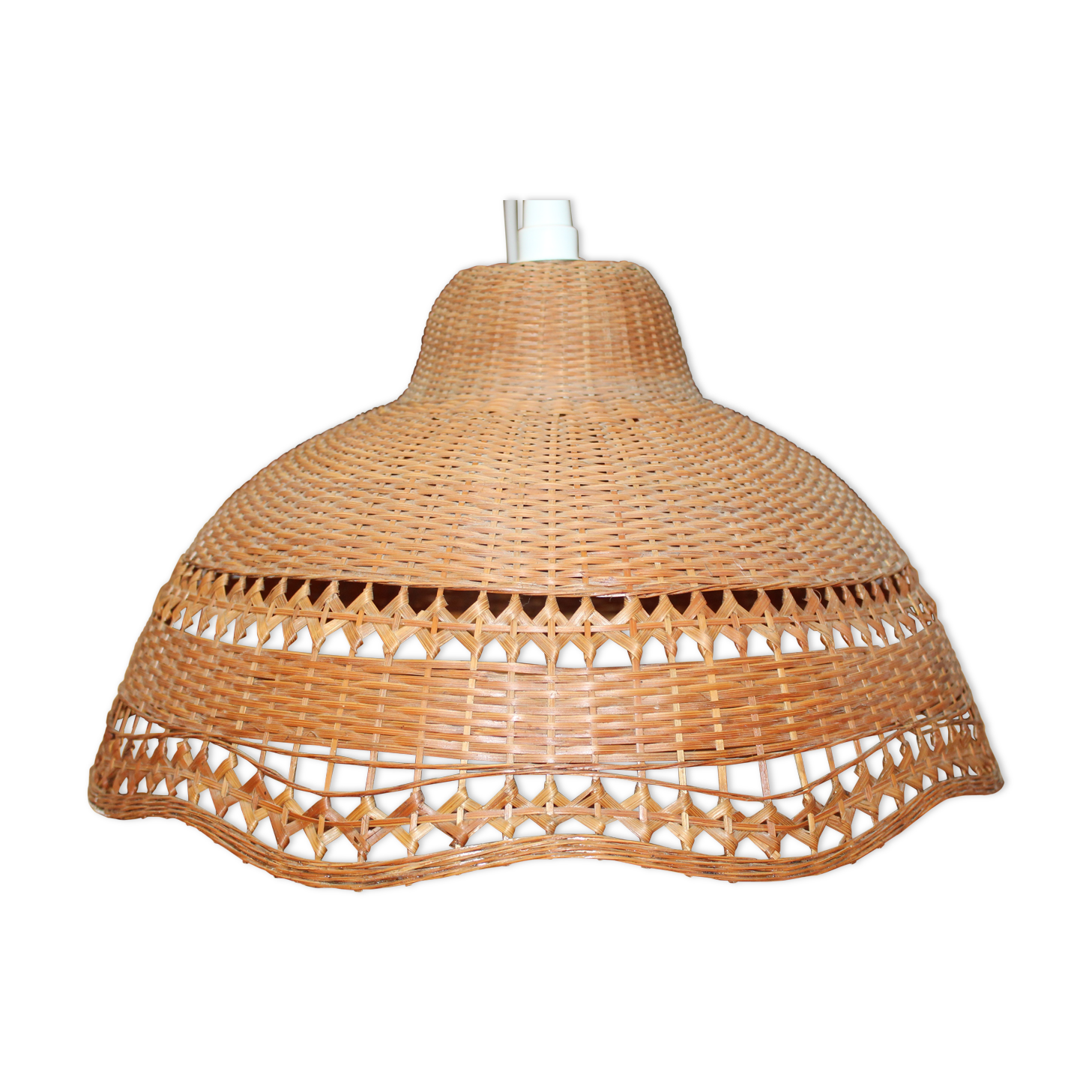 Braided bamboo hanging