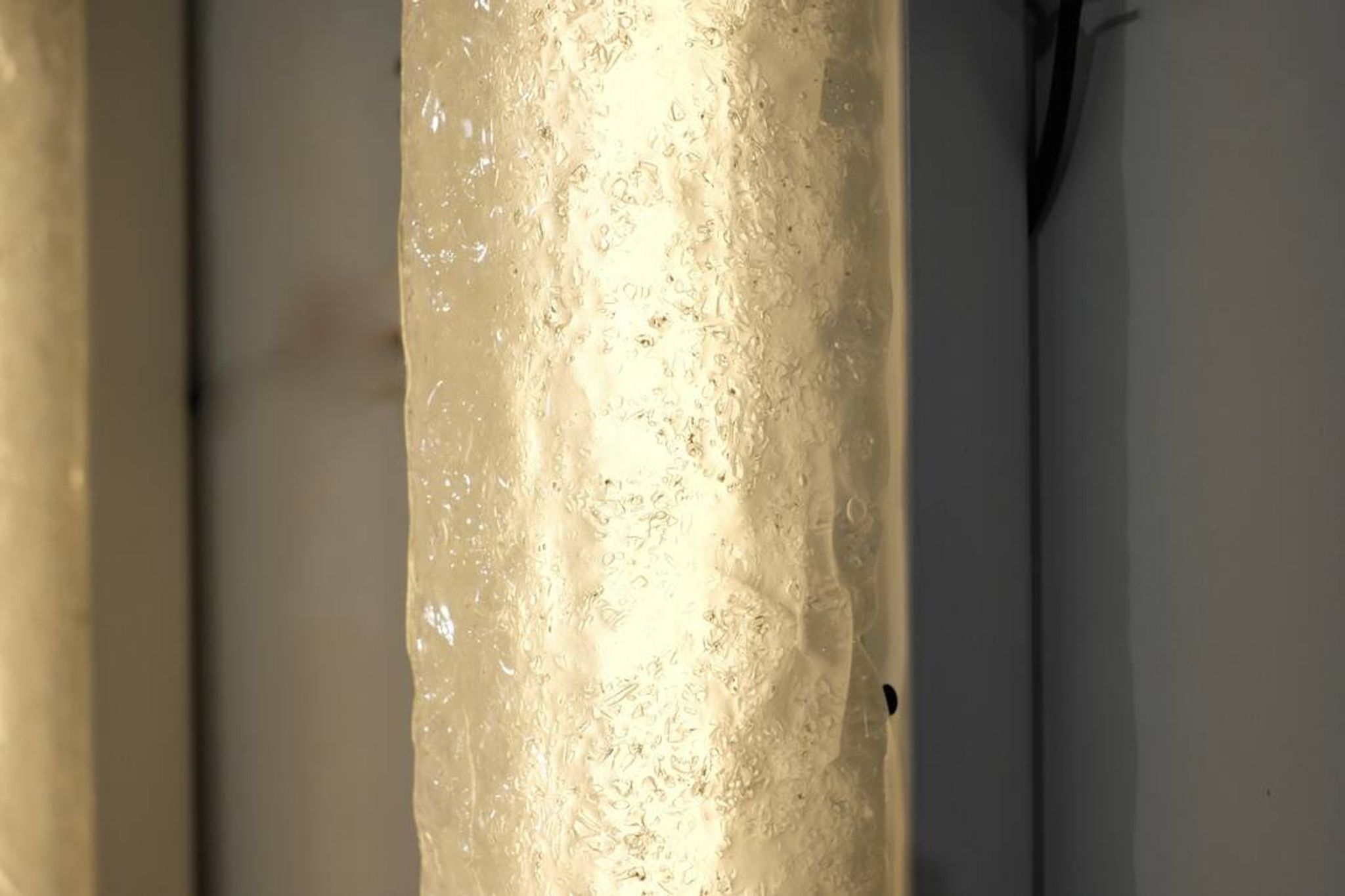 Large pair of Murano glass wall sconces, Italy 1970s. Vintage