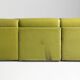 70s style 6-piece modular sofa in green velvet, Germany, circa 1990s