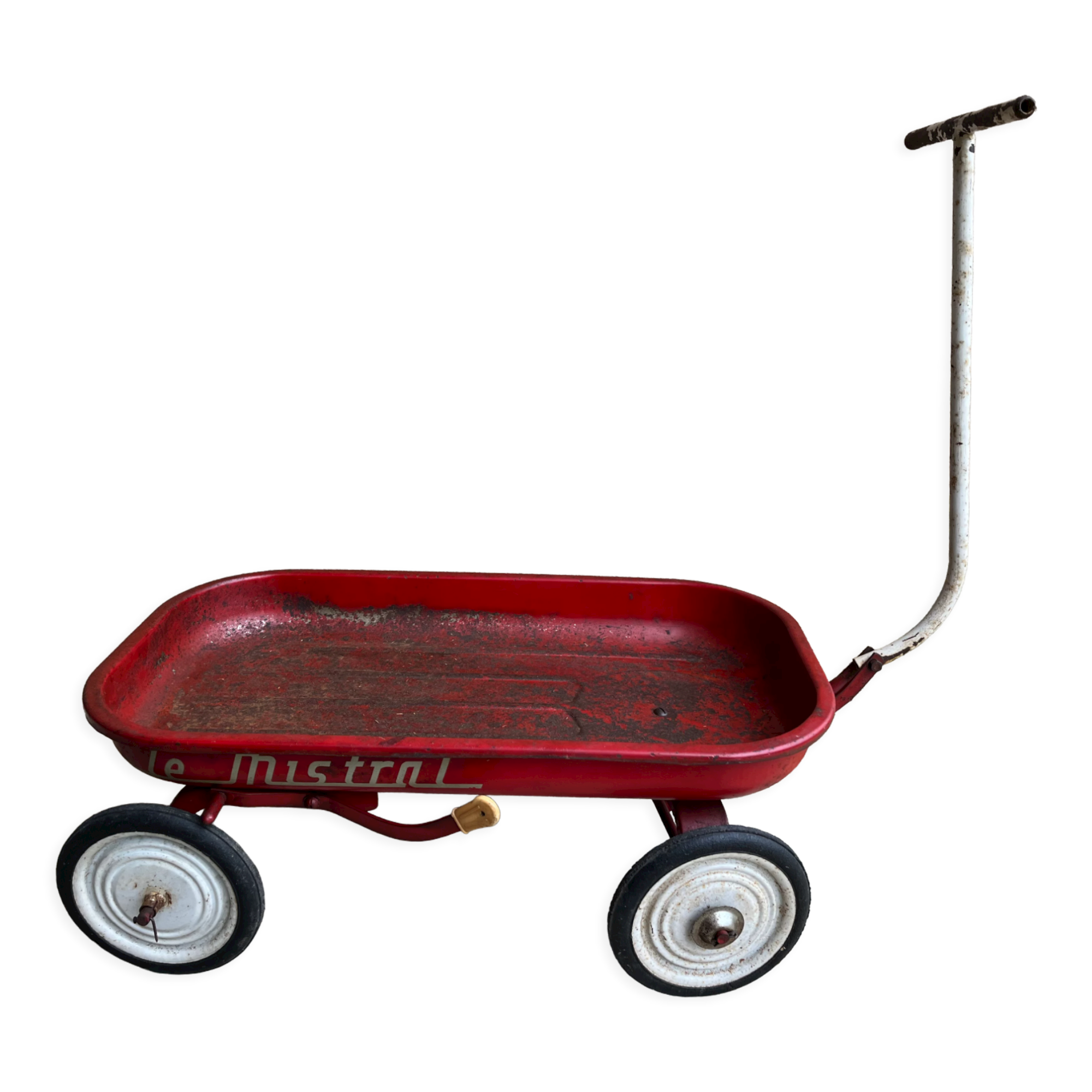 Old child's pull-out cart "the mistral"