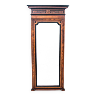 Walnut mirror, Northern Europe, circa 1910.