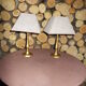Paire lampes laiton