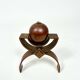 Paire de chenets Art Déco pour cheminée, en cuivre et fer, vers 1920