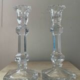 Pair of crystal candlesticks