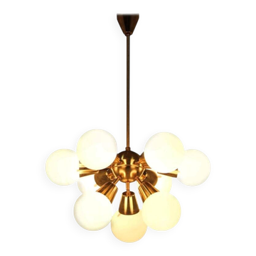 Chandelier Sputnik de l'ère spatiale du milieu du siècle, années 1970