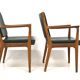 Set de 2 fauteuils en cuir, Karl Erik Ekselius, Suède, 1960