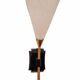 Pair of brass and frosted glass wall lights, vintage Mid-Century 1950s