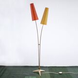 Vintage Stehlampe Cosack en fibre de verre Messing