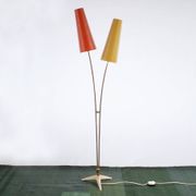 Vintage Stehlampe Cosack en fibre de verre Messing