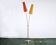 Vintage Stehlampe Cosack en fibre de verre Messing