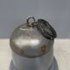 Large old industrial blue-gray enamel pendant lamp