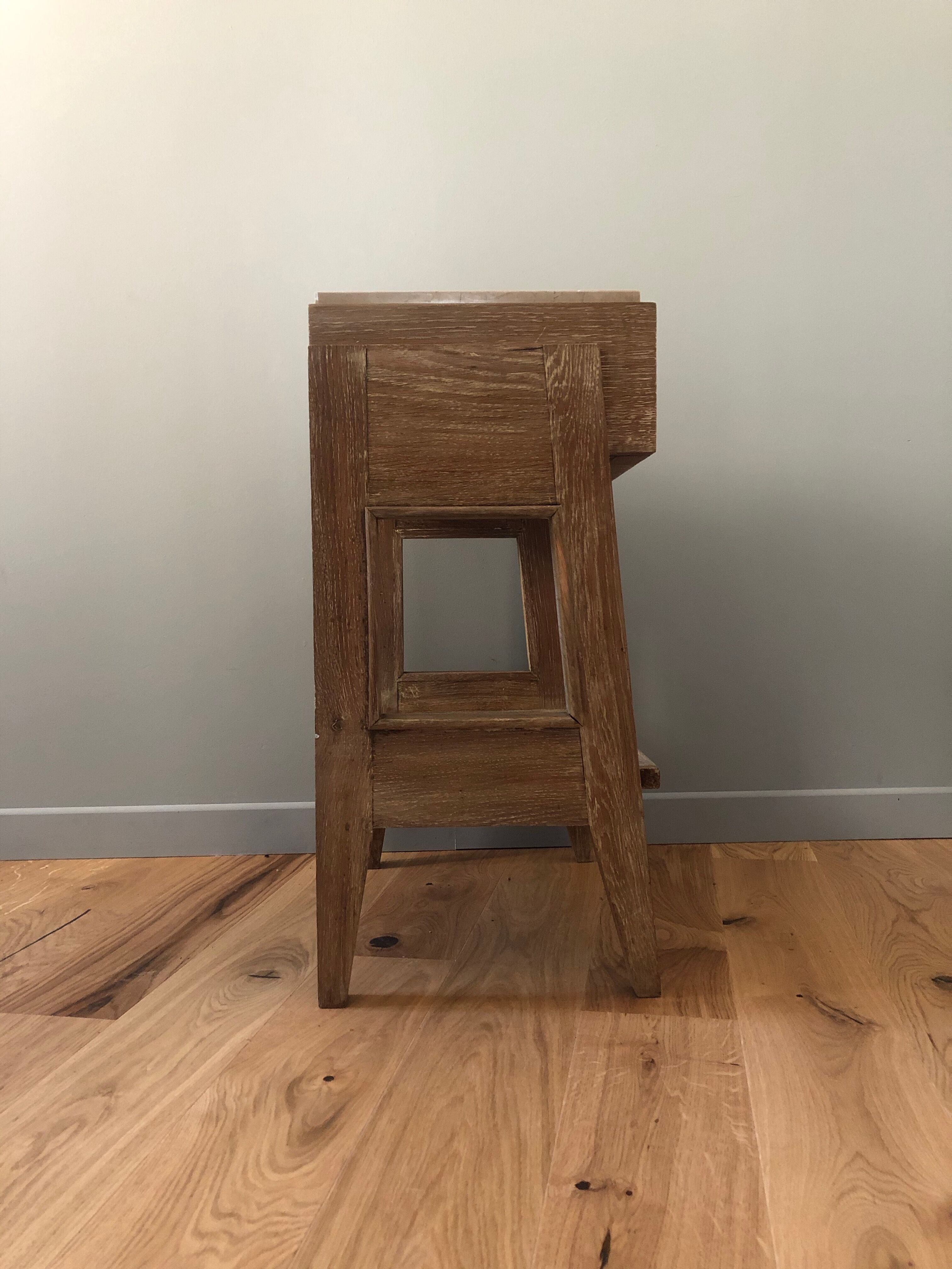 Vintage modernist bedside in oak 1950