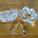 Pair of Daum crystal salt pots