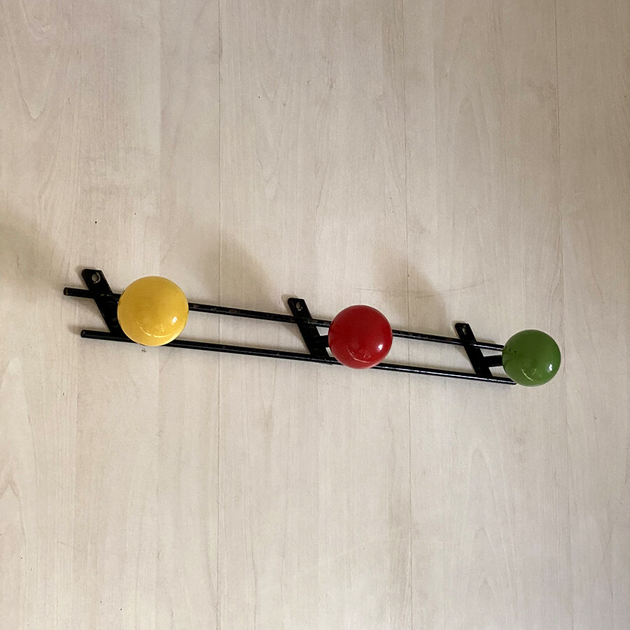 Vintage wall coat rack 60's