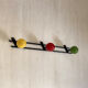 Vintage wall coat rack 60's