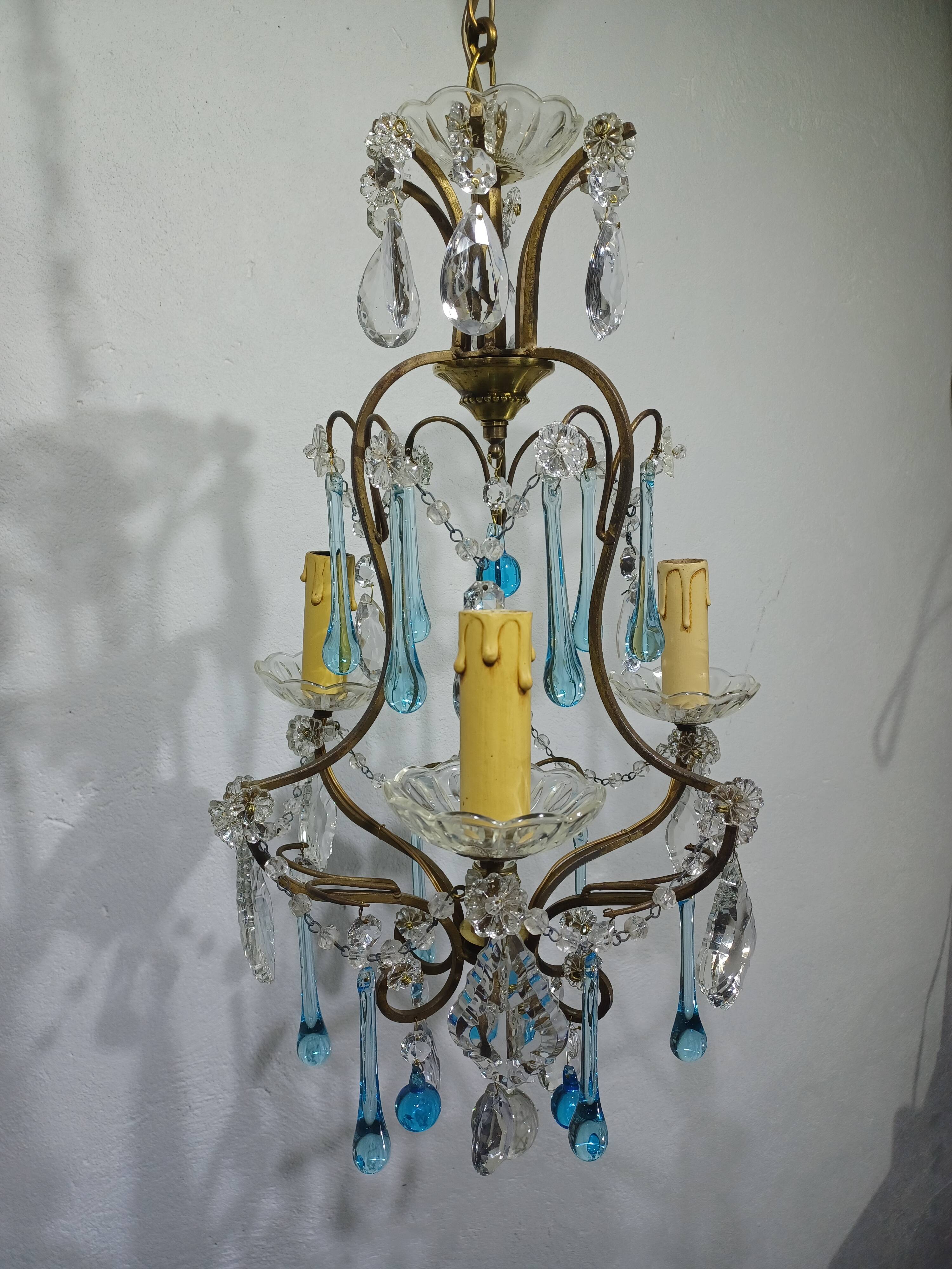 3-light cage chandelier