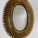 Mirror Sun wrought iron of the 50s Italian