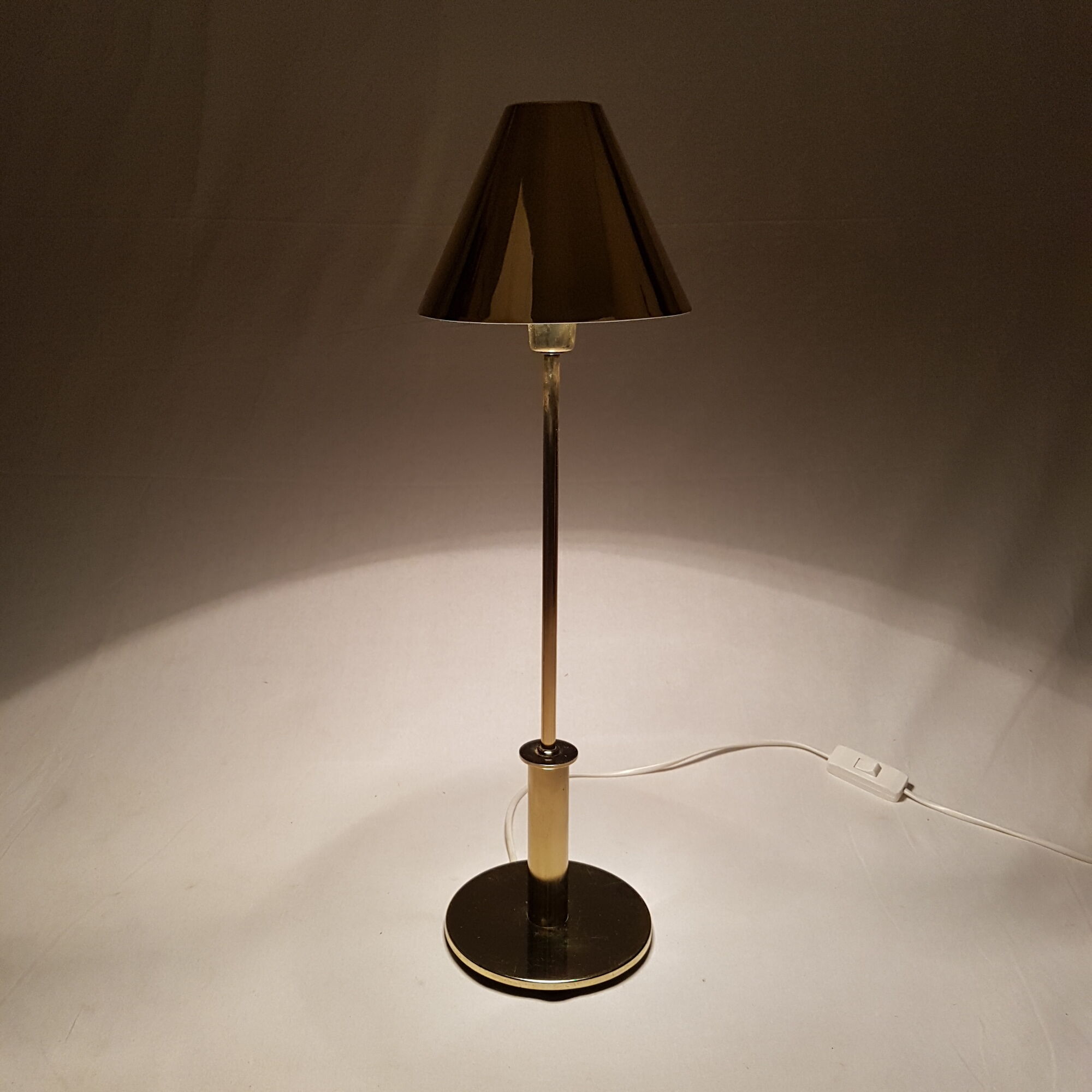 Table lamp in vintage gold plated steel, SCE France