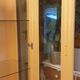 Rattan glass cabinet