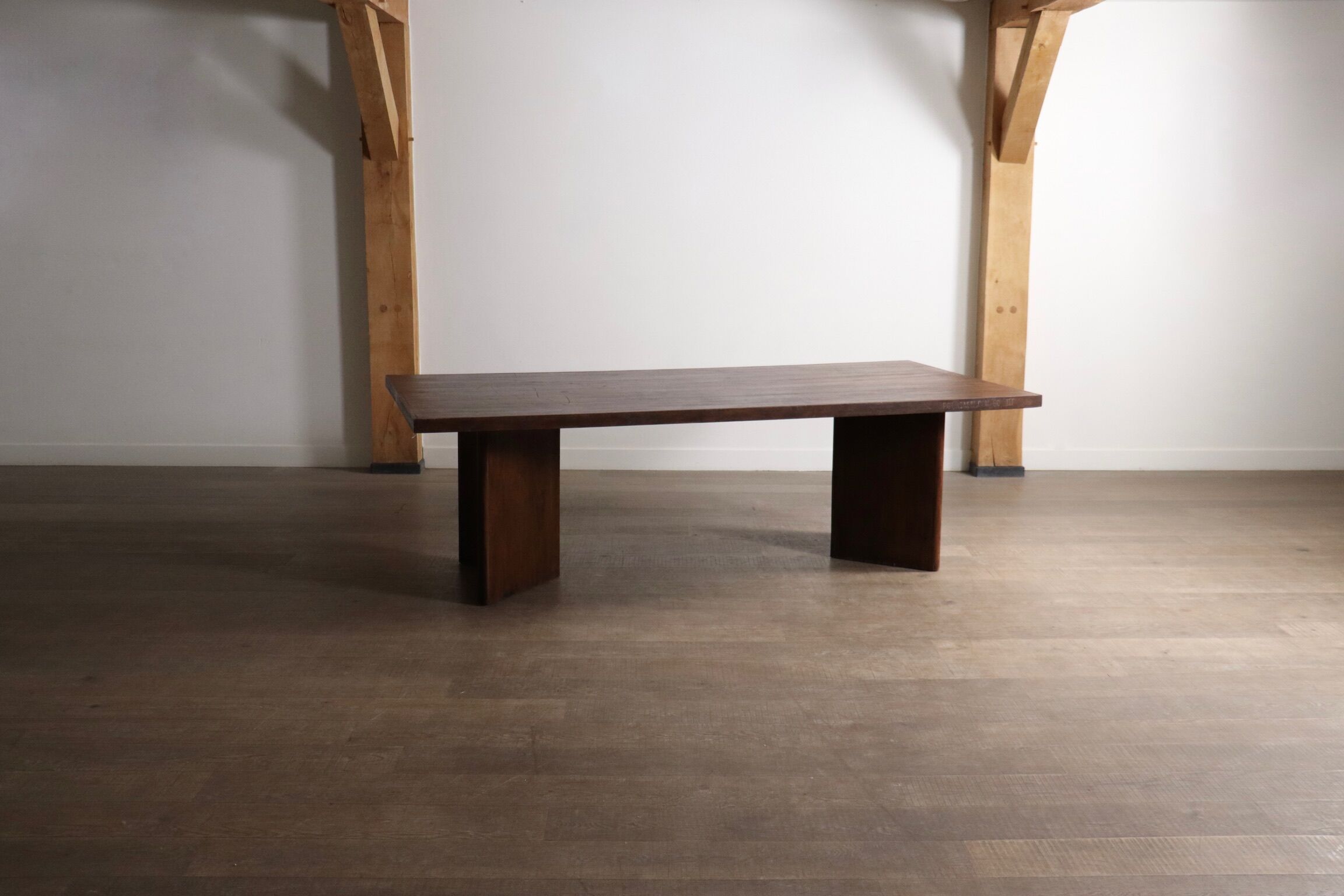 Pierre Jeanneret large library table PJ-TAT-08-A, Chandigarh, 1955-1956