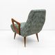 Pair of Italian Mid-Century Modern Armchairs with Sculptural Wooden Arms