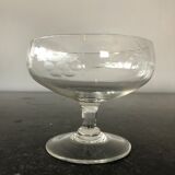 Set of 10 crystal champagne glasses