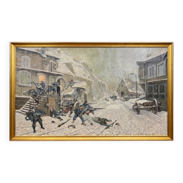 According to Alphonse de Neuville by J. Véray – "The Dawn Attack" (1870)