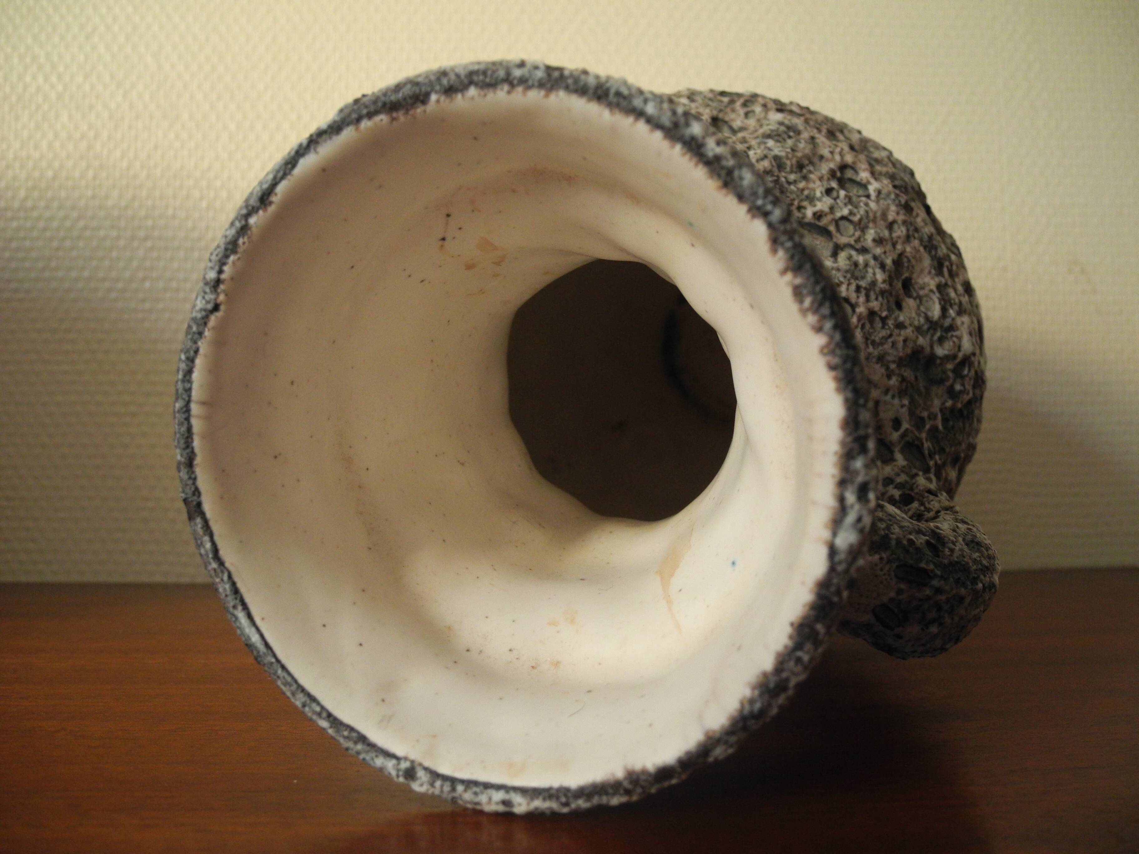 old ceramic vase Monnetier retro decor fat lava vintage design vase 60s