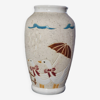 Goose decor vase