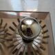 Chromed metal and plexiglass 3-lamp wall light, 1970 design