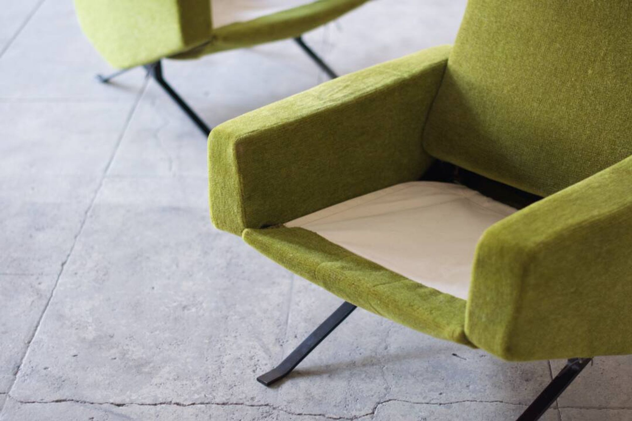Set de salon canapé - 2 fauteuils design 1960 par Paul Geoffroy Troika Airborne