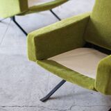 Set de salon canapé - 2 fauteuils design 1960 par Paul Geoffroy Troika Airborne